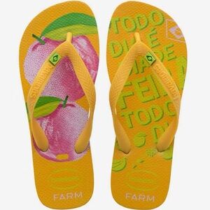 Farm Rio Havaianas juicy peach flip flops sandals size US 6